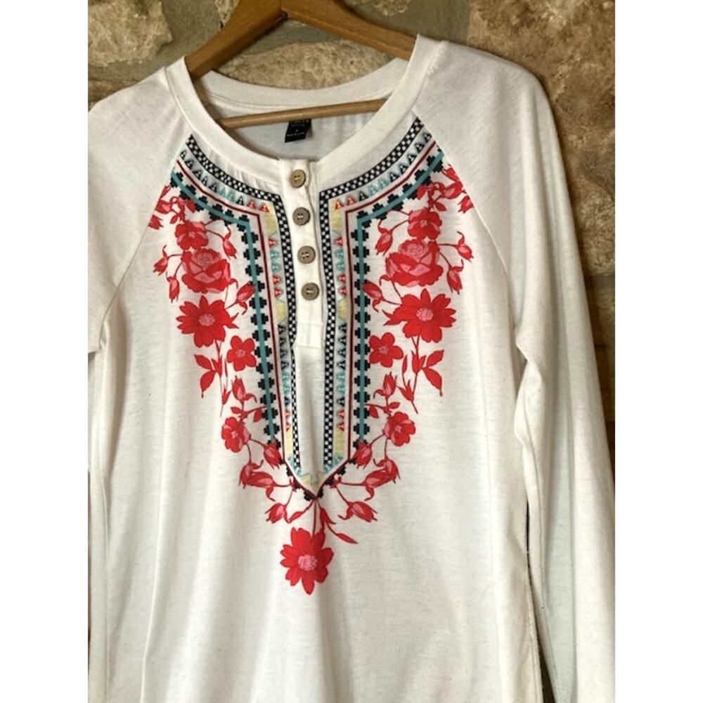 Emery Rose Boho Peasant Top - Size S - Picture 2 of 6